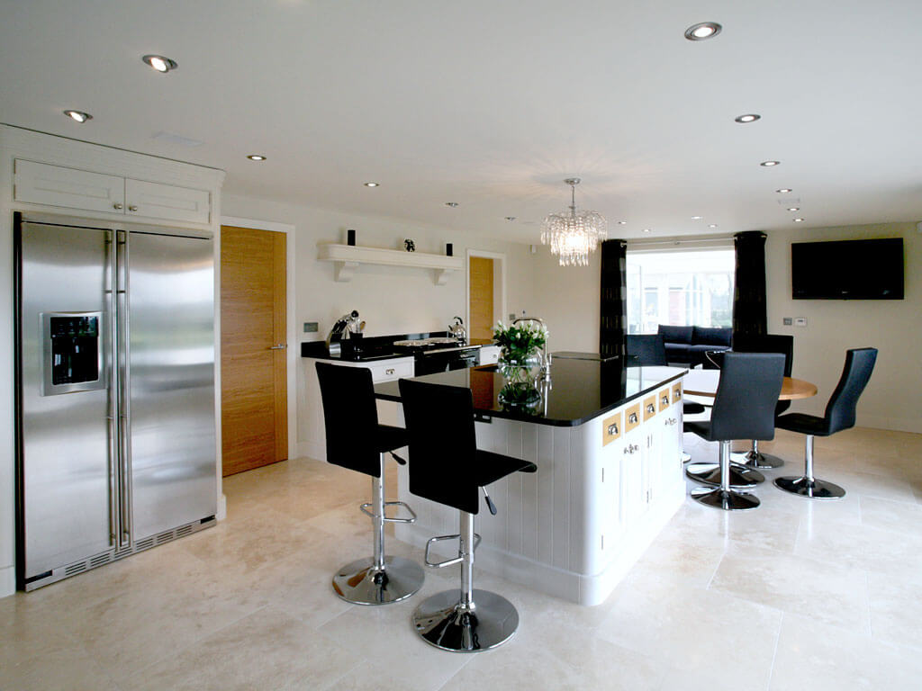 A large modern kitchen diner